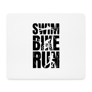 Triathlon Swim Bike Run - Mouse Pad (horizontal) - white - Front