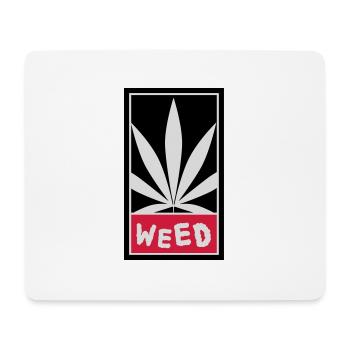 Weed - Mousepad (Querformat) - Weiß - Vorne