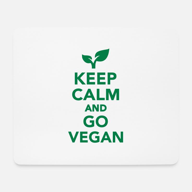 Vegan - Mousepad (Querformat) - Weiß