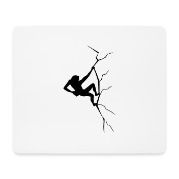 escalade de fissure - Tapis de souris (format paysage) - blanc - Devant