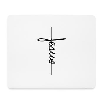 Croix de Jésus / Croix de Jésus - Tapis de souris (format paysage) - blanc - Devant