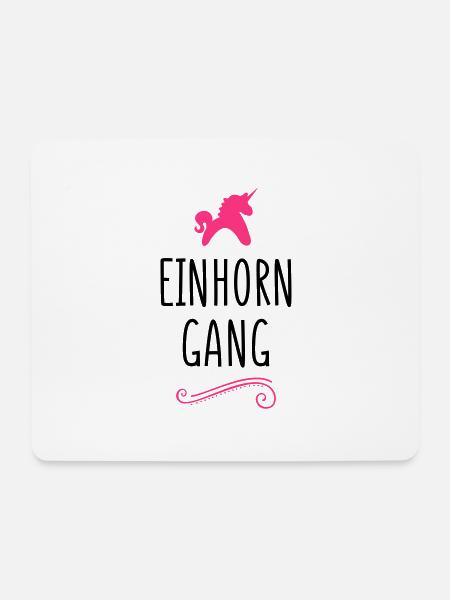 einhorn gang - Mousepad (Querformat) - Weiß