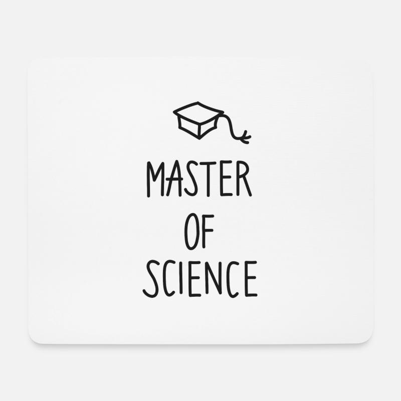 Master of Science - Mousepad (Querformat) - Weiß