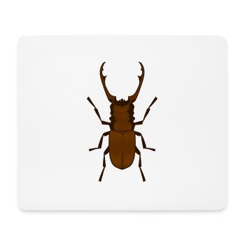 Hirschkäfer Lucanus cervus Schröter Insekt - Mousepad (Querformat) - Weiß - Vorne