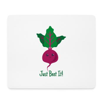 Just beet it gift plants Vegan saying - Mouse Pad (horizontal) - white - Front