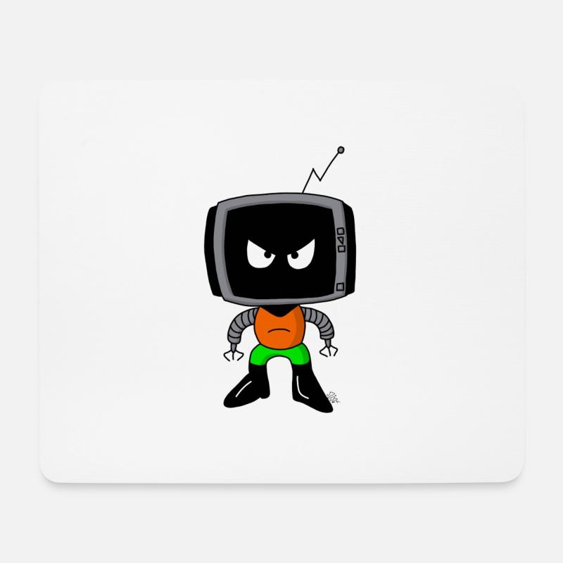 Sly Robot - Mousepad (Querformat) - Weiß