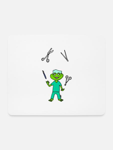OP Nurse Frog - Mousepad (Querformat) - Weiß