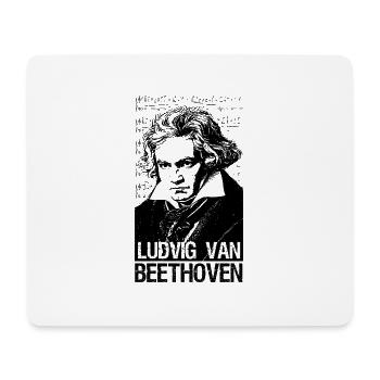 Ludwig van Beethoven Geschenk Noten Musik - Mousepad (Querformat) - Weiß - Vorne