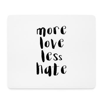 plus d'amour moins de haine aime écrire en anglais - Tapis de souris (format paysage) - blanc - Devant