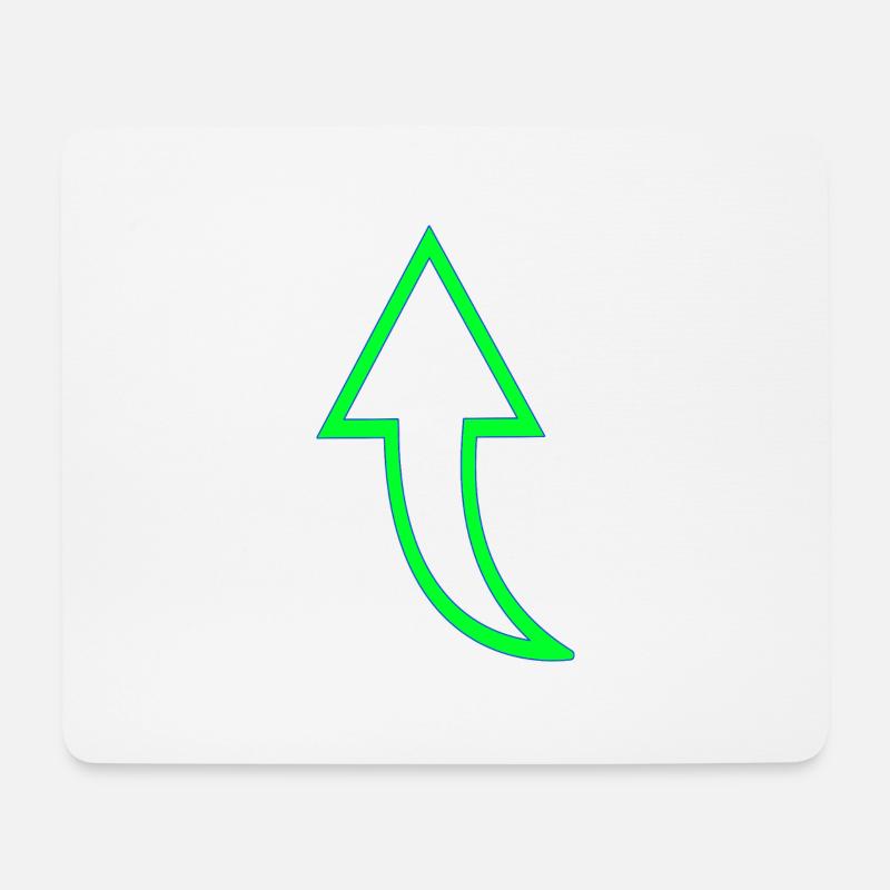 Pfeil nach oben - Mousepad (Querformat) - Weiß