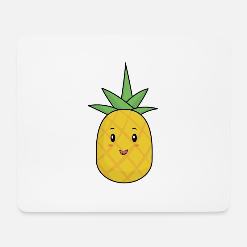 Ananas Comic Süss Frucht - Mousepad (Querformat) - Weiß
