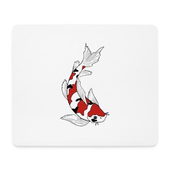 Koi Karpfen - Mousepad (Querformat) - Weiß - Vorne