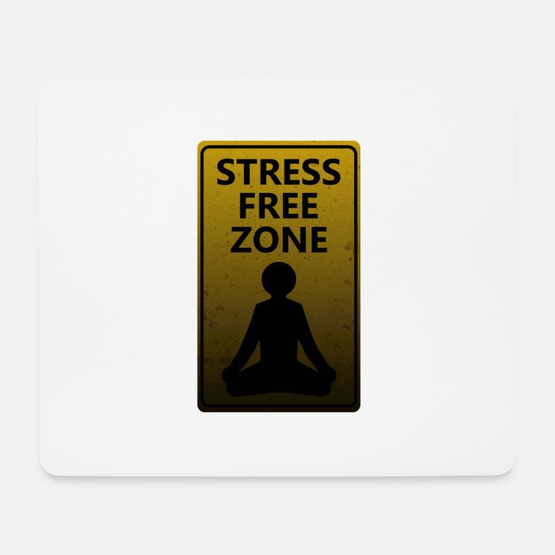 Stressfreie Zone - Mousepad (Querformat) - Weiß