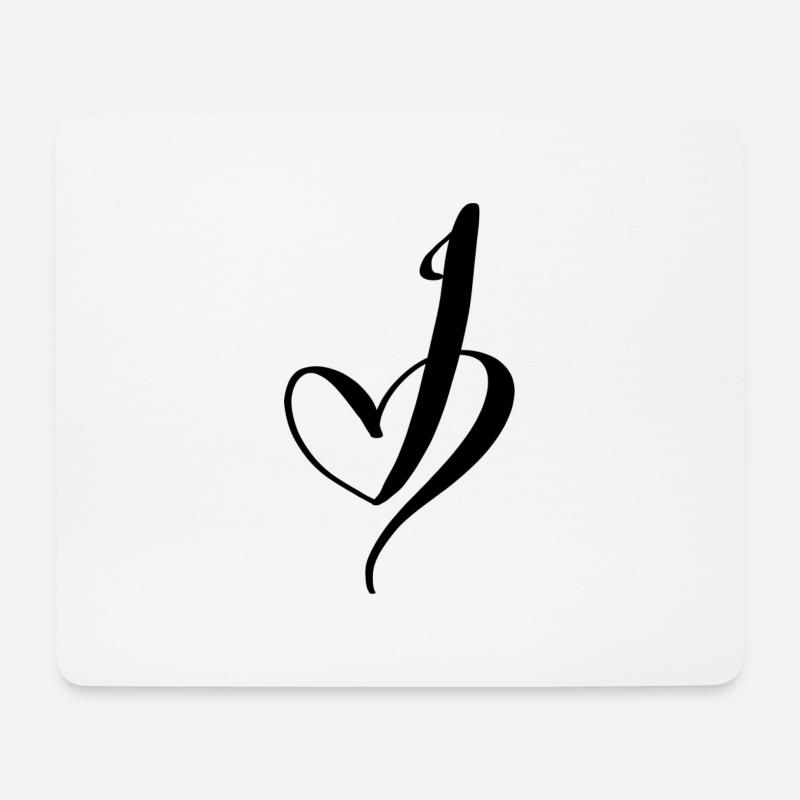 HERZ I - Mousepad (Querformat) - Weiß