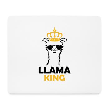 Llama King lustig Chef - Mousepad (Querformat) - Weiß - Vorne