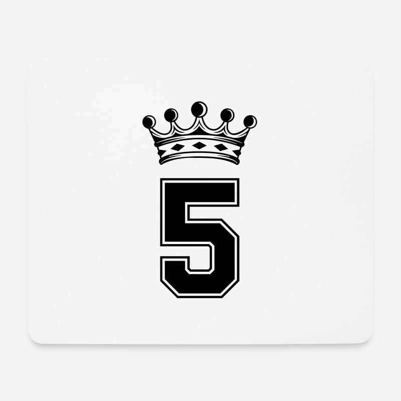 5 krone - Mousepad (Querformat) - Weiß