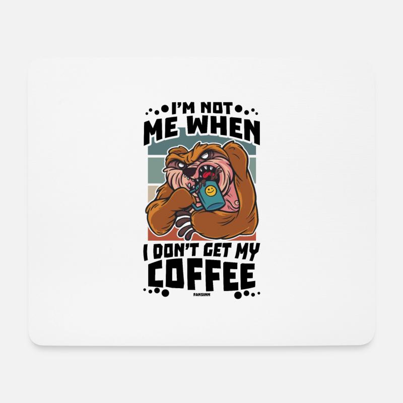 Kaffee - Mousepad (Querformat) - Weiß