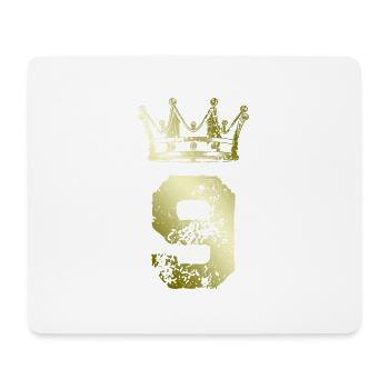 9 Couronne de numéros - Tapis de souris (format paysage) - blanc - Devant