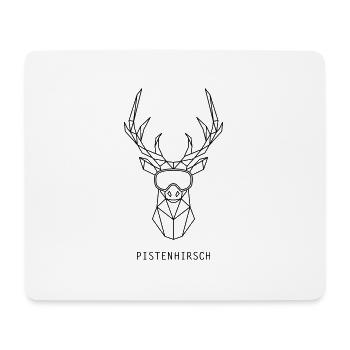 Geometrischer Pistenhirsch für Apres-Ski Partys - Mousepad (Querformat) - Weiß - Vorne