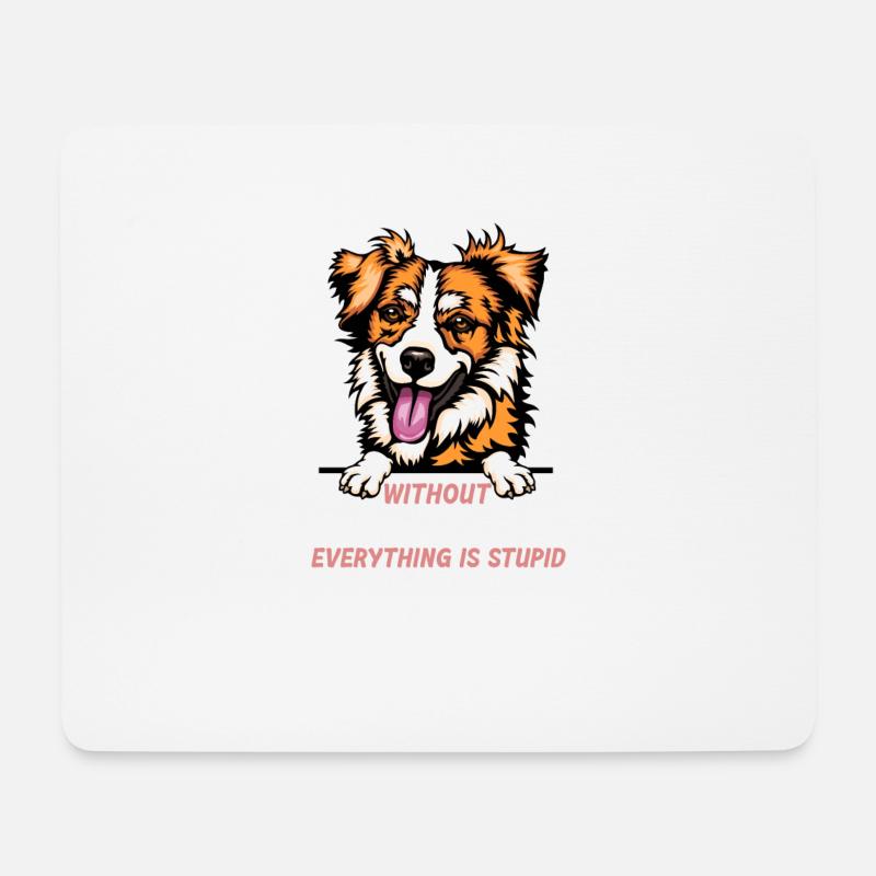 Ohne Kromfohrlander ist alles doof - Mousepad (Querformat) - Weiß