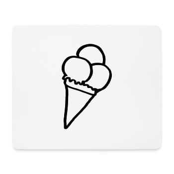 Eiscreme - Mousepad (Querformat) - Weiß - Vorne
