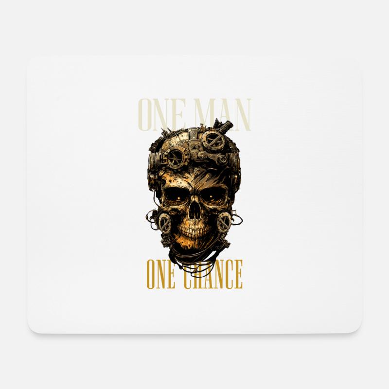 One Man One Chance dunkel - Mousepad (Querformat) - Weiß