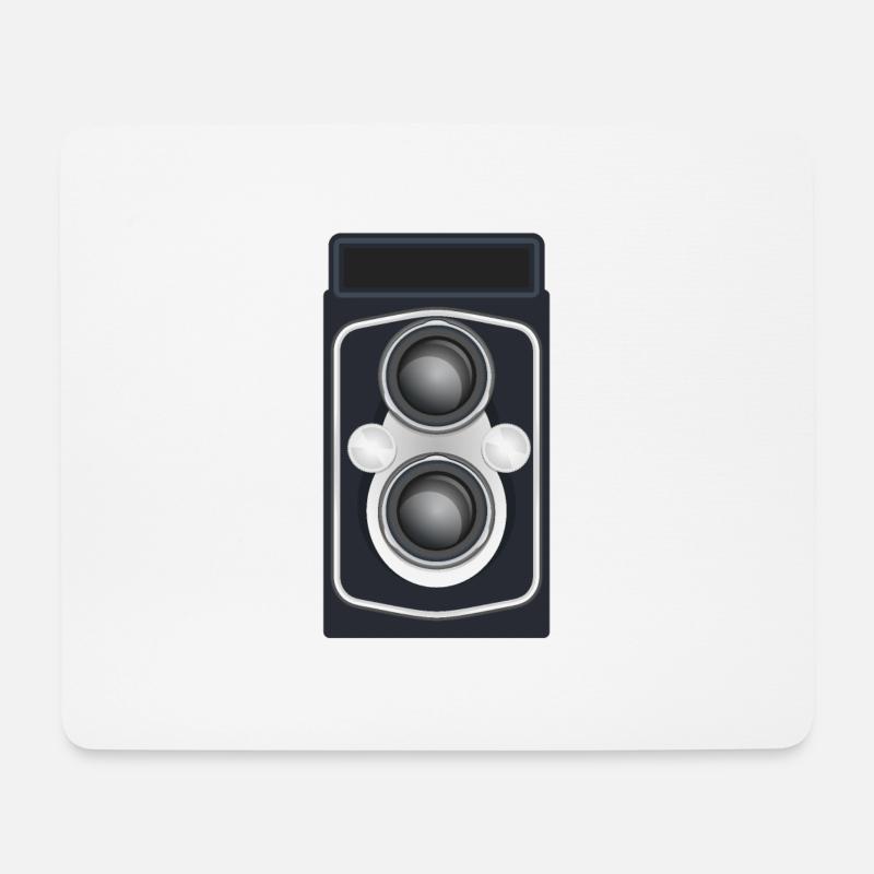 Doppelobjektiv-Spiegelreflexkamera Sauber - Mousepad (Querformat) - Weiß