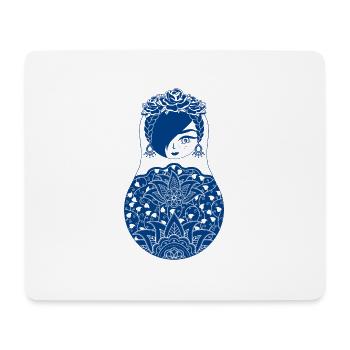 Matryoshka Fina - Tapis de souris (format paysage) - blanc - Devant