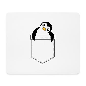 Mignon petit pingouin sac de poitrine sac de voyage - Tapis de souris (format paysage) - blanc - Devant