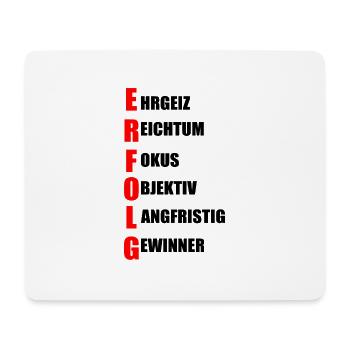 Erfolg - Mousepad (Querformat) - Weiß - Vorne