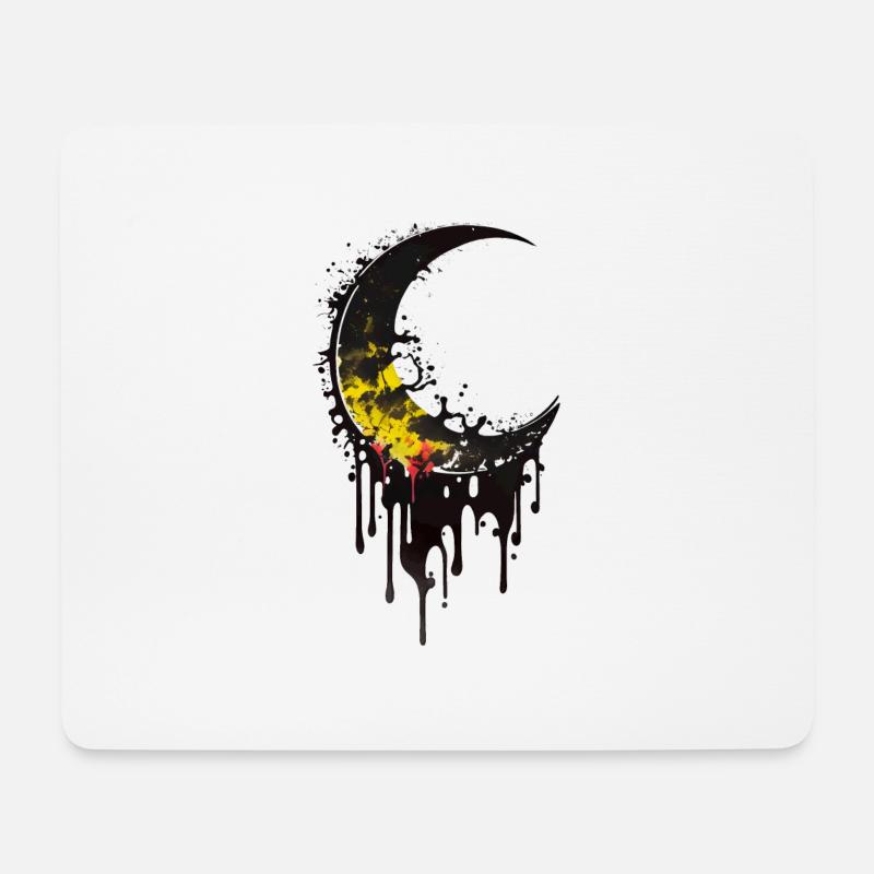 Melting Moon Graffiti - Mousepad (Querformat) - Weiß