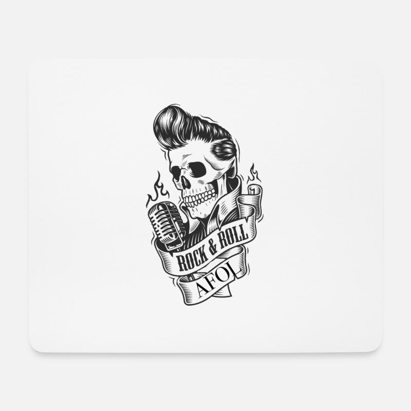 Rock Roll - Mouse Pad (horizontal) - white