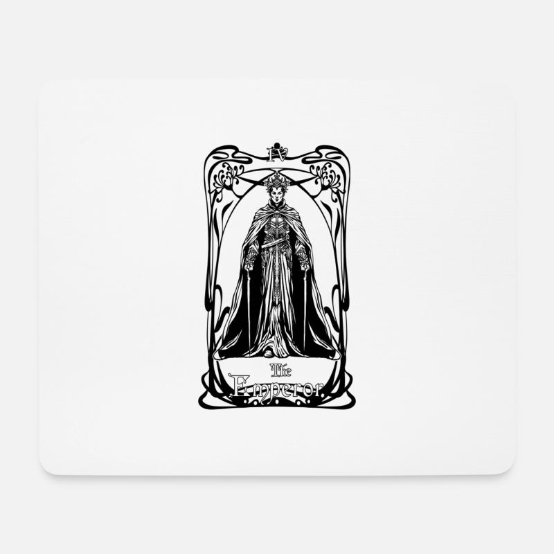 Die Tarotkarte des Kaisers - Mousepad (Querformat) - Weiß