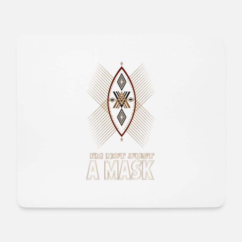 EKANG Maske - Mousepad (Querformat) - Weiß