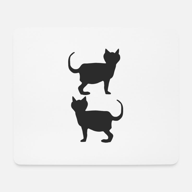 Cats Black - Mouse Pad (horizontal) - white