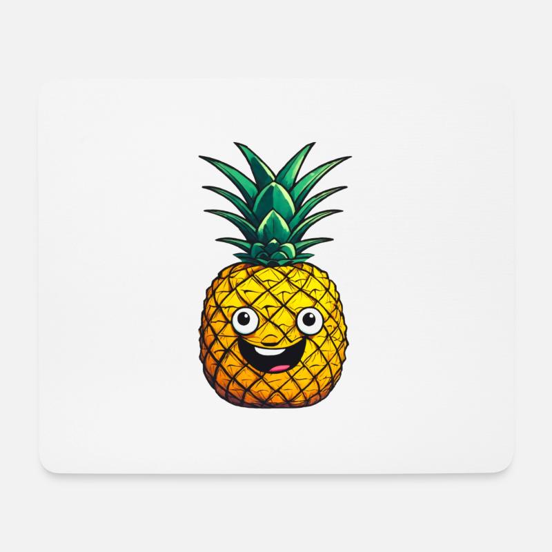 Ananas ananas joyeux - Tapis de souris (format paysage) - blanc