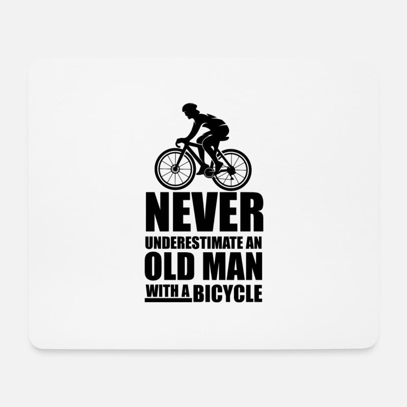 Lustiger Fahrrad Spruch - Mousepad (Querformat) - Weiß