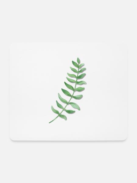 Blatt grün Efeu - Mousepad (Querformat) - Weiß