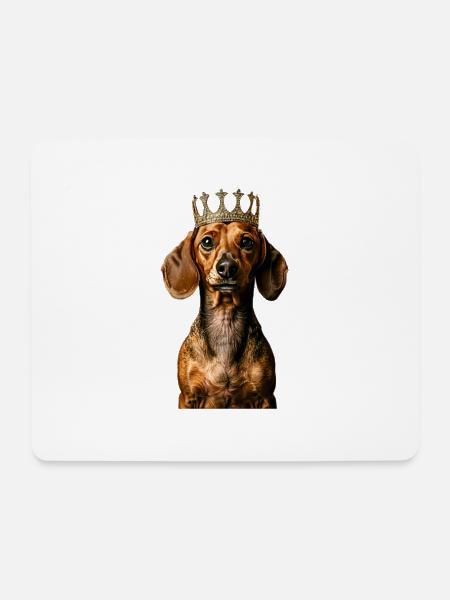 Dackel - Mousepad (Querformat) - Weiß