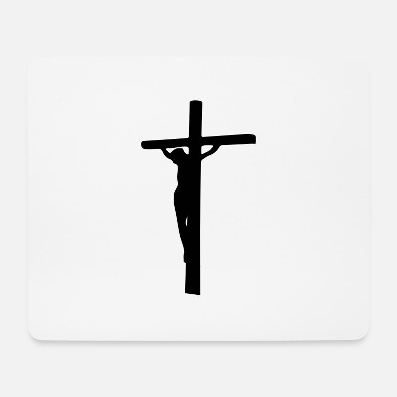 cross jesus - Mouse Pad (horizontal) - white