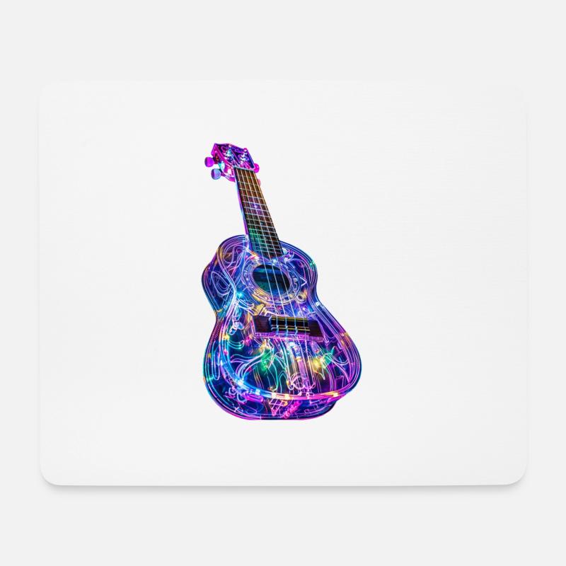 Ukulele - Mousepad (Querformat) - Weiß