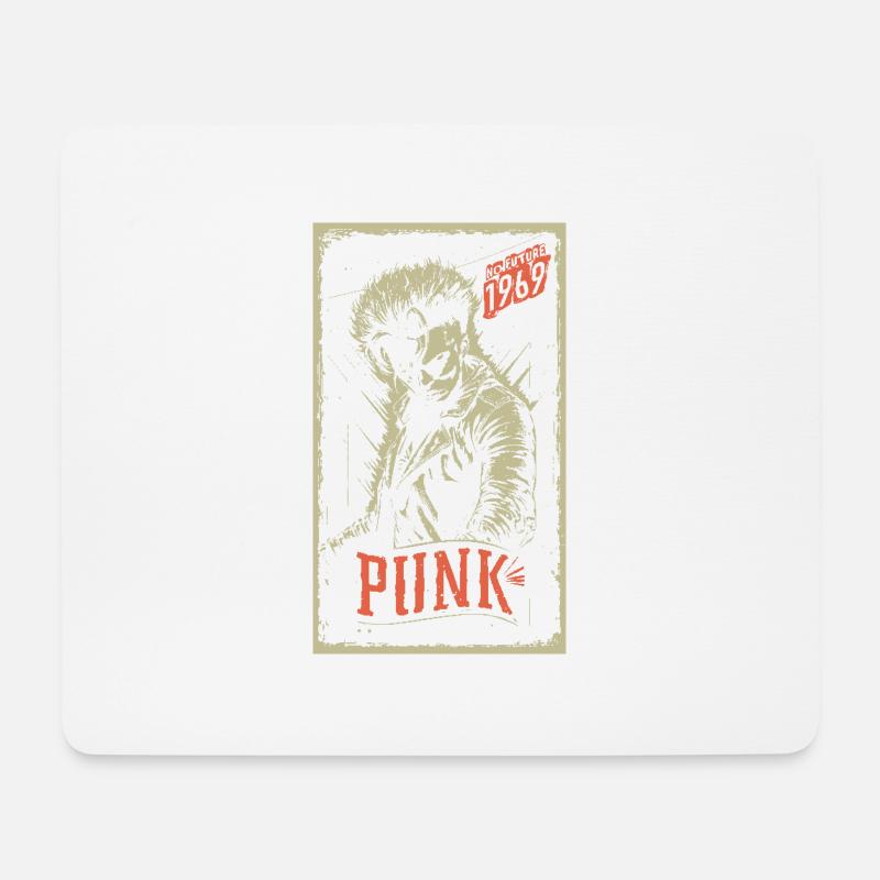 Punk - Mousepad (Querformat) - Weiß