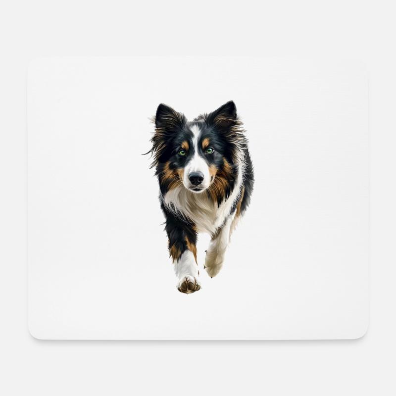 Collie - Mousepad (Querformat) - Weiß