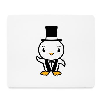 Vogel Ehemann Zylinder Hut Anzug Hochzeit reich - Mousepad (Querformat) - Weiß - Vorne