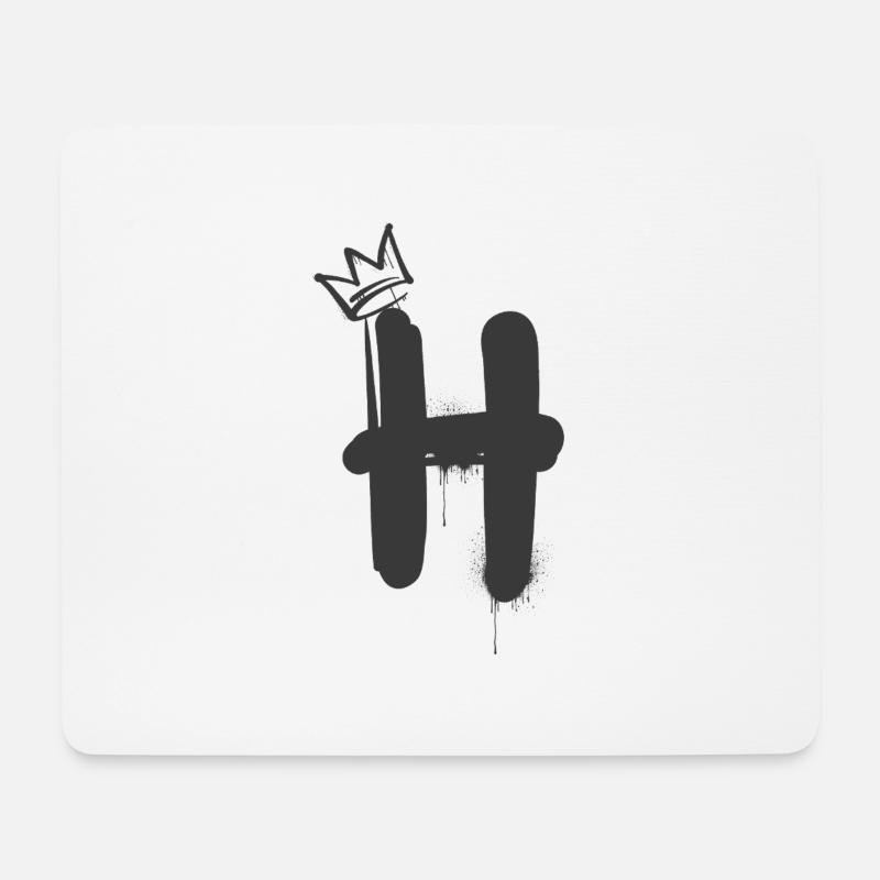 H - Mousepad (Querformat) - Weiß