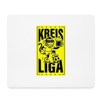 Kreisliga Fussball Affe - Mousepad (Querformat) - Weiß - Vorne