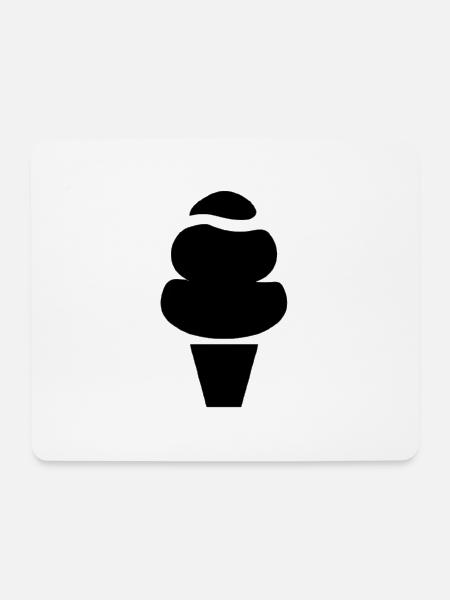 Eis Geschenkidee Softeis Eistüte Eiswaffel - Mousepad (Querformat) - Weiß