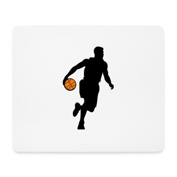 Basketballer Symbol Basketball Spieler Mann - Mousepad (Querformat) - Weiß - Vorne