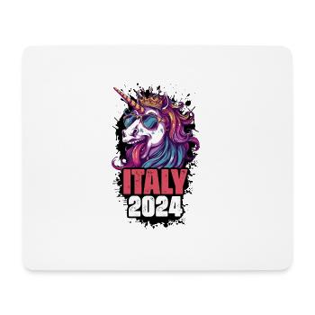 Italie 2024 Licorne - Tapis de souris (format paysage) - blanc - Devant