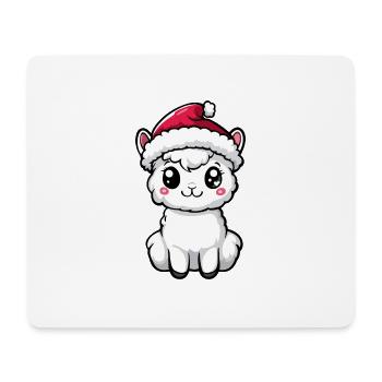 Alpaca Llama Christmas Cute - Mouse Pad (horizontal) - white - Front